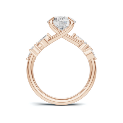 Floral Marquise Accent Ring