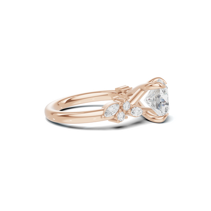 Floral Marquise Accent Ring