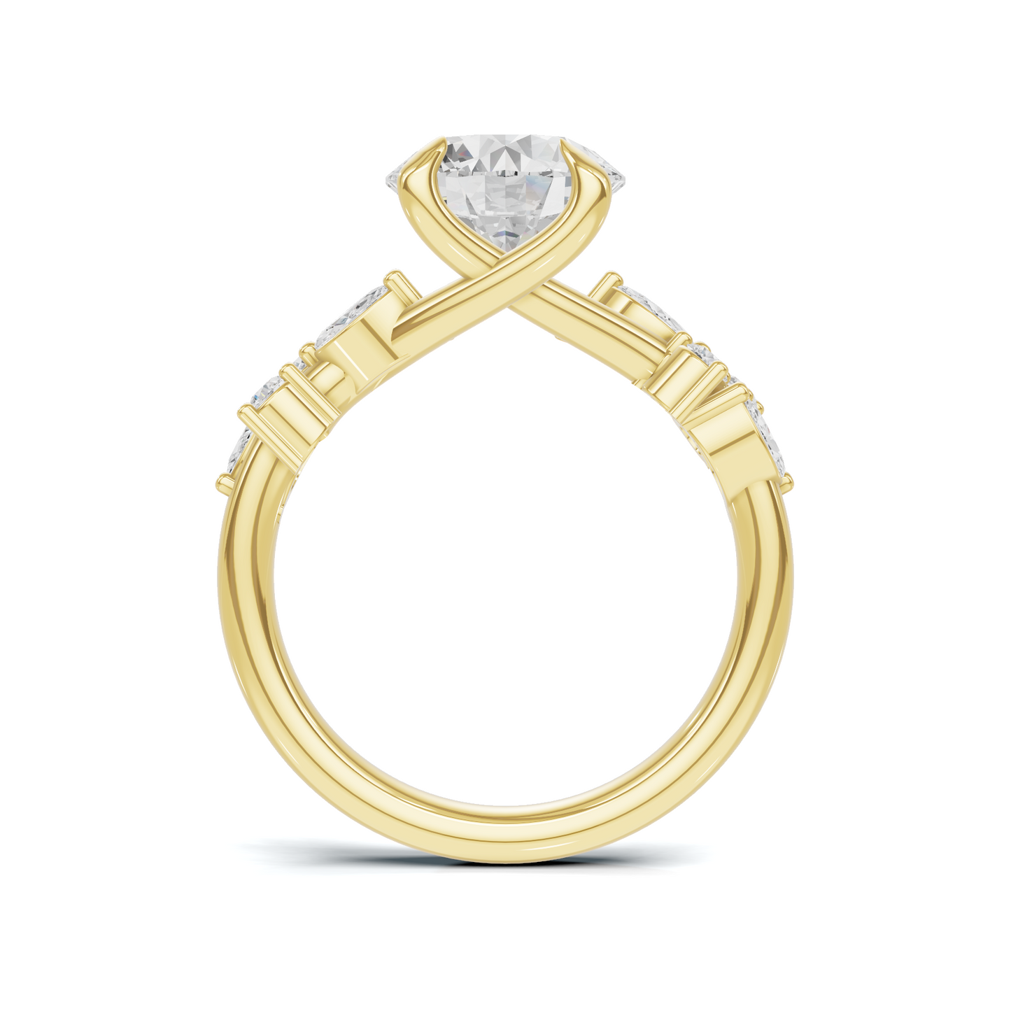 Floral Marquise Accent Ring