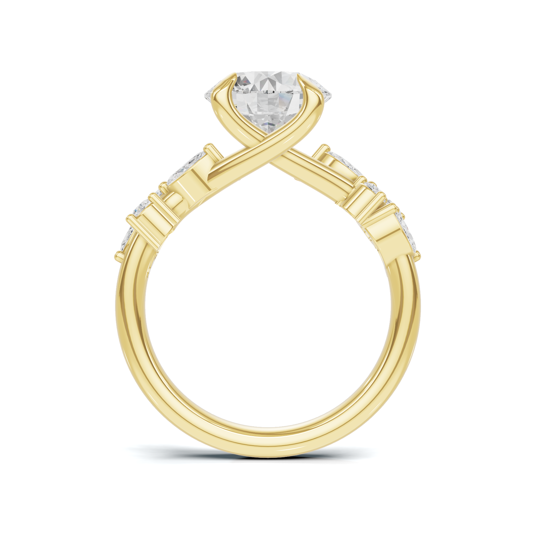 Floral Marquise Accent Ring