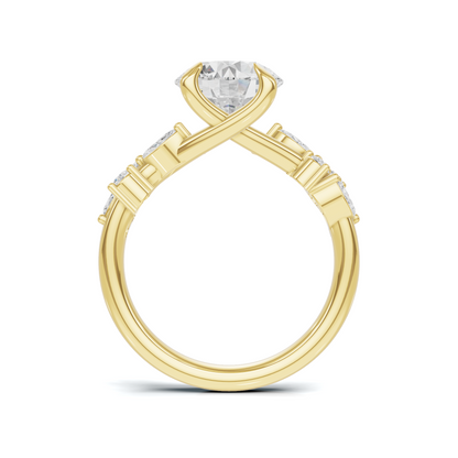 Floral Marquise Accent Ring
