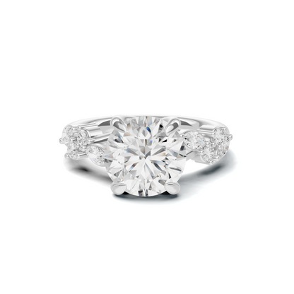 Floral Marquise Accent Ring
