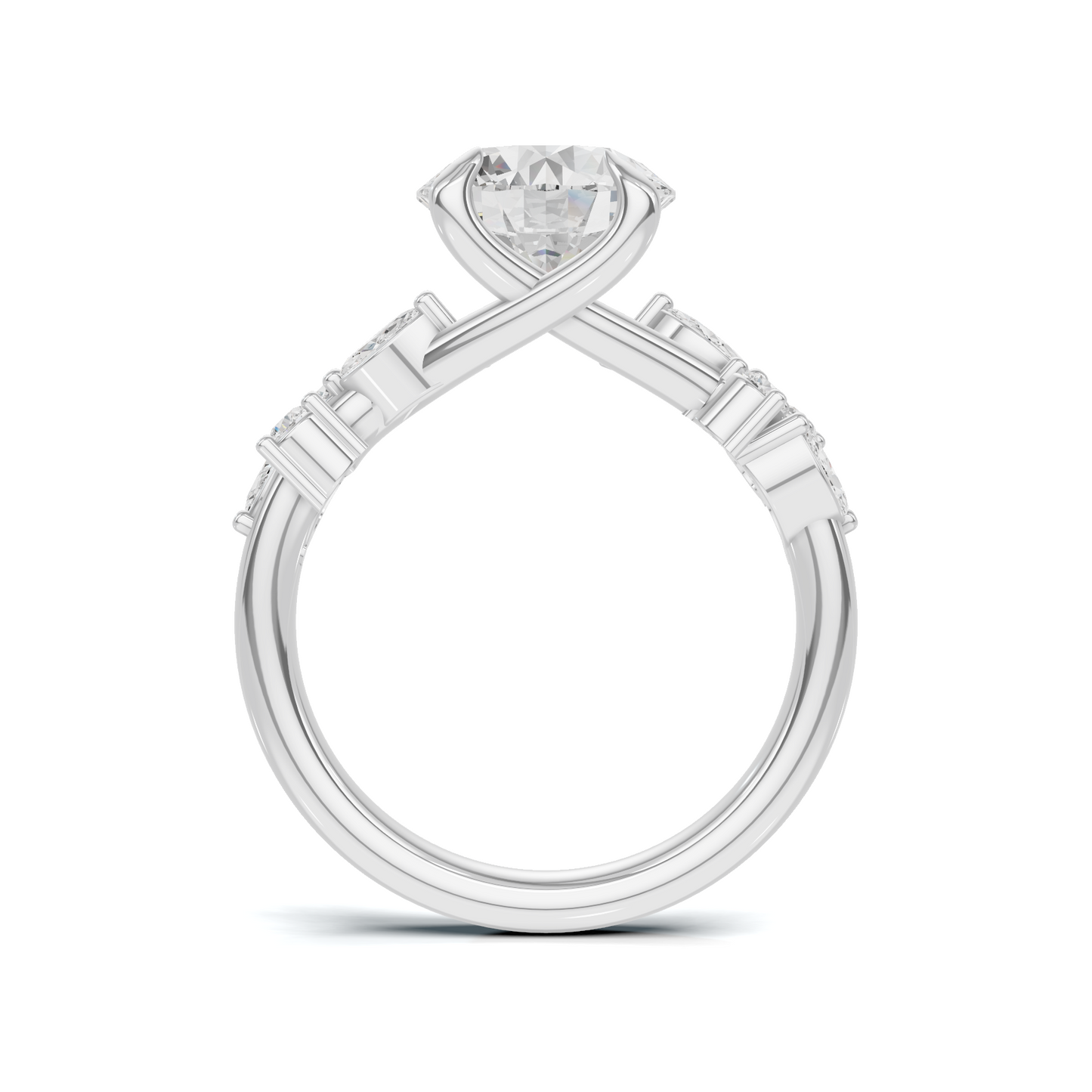 Floral Marquise Accent Ring