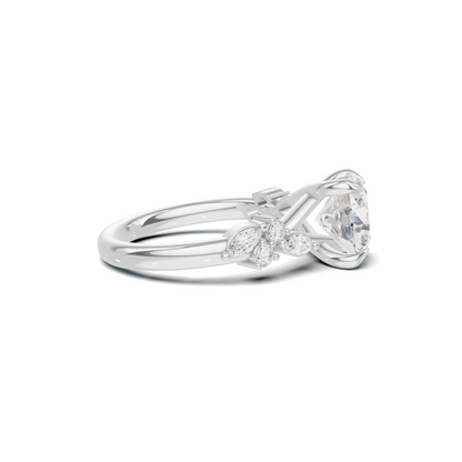 Floral Marquise Accent Ring