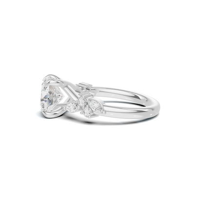 Floral Marquise Accent Ring