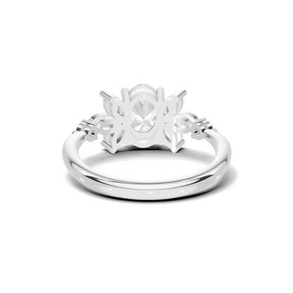 Floral Marquise Cluster Ring