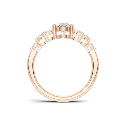Floral Marquise Cluster Ring
