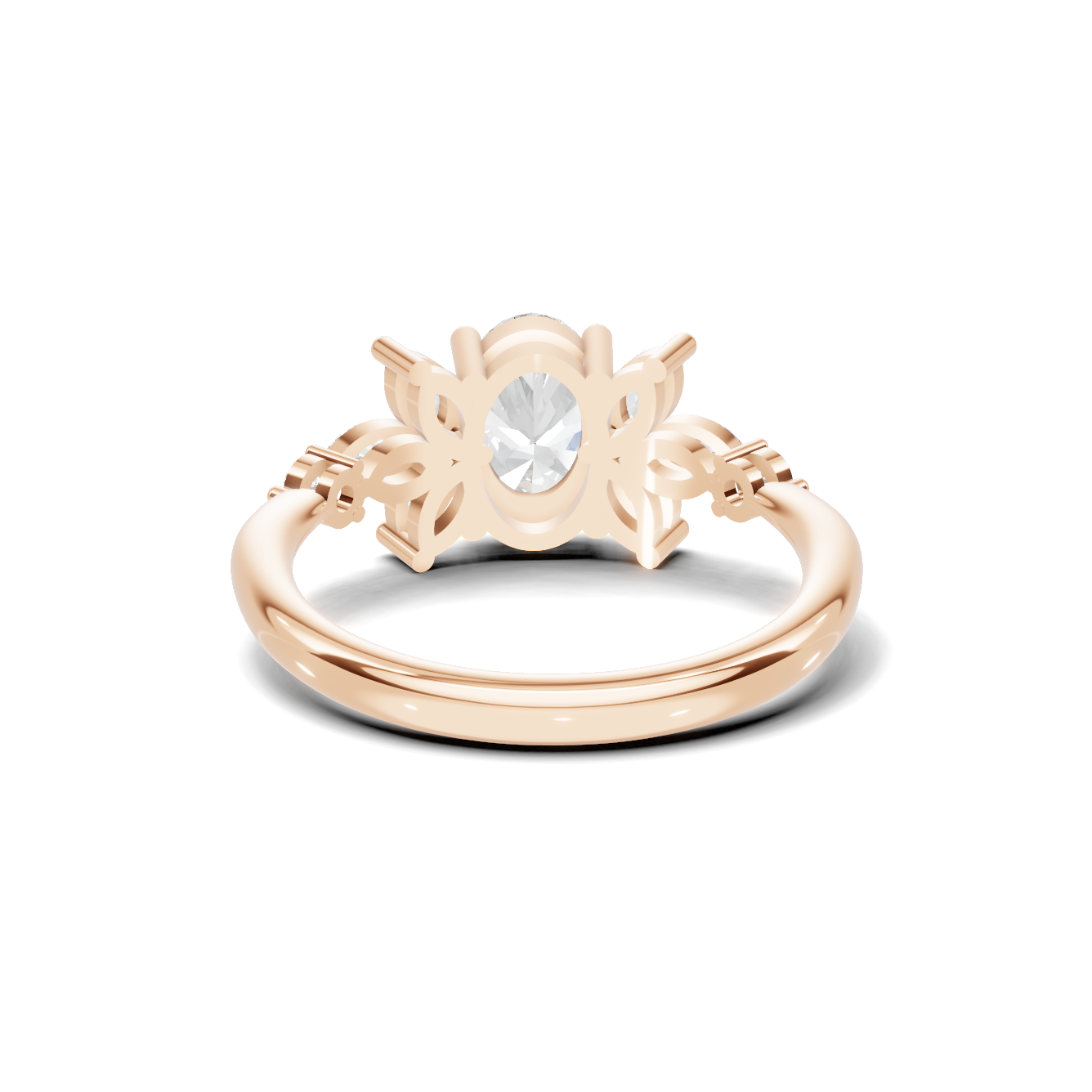 Floral Marquise Cluster Ring