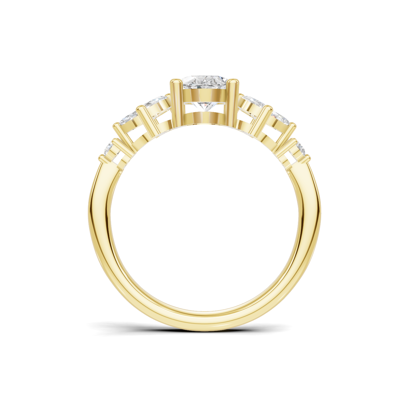 Floral Marquise Cluster Ring