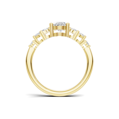 Floral Marquise Cluster Ring