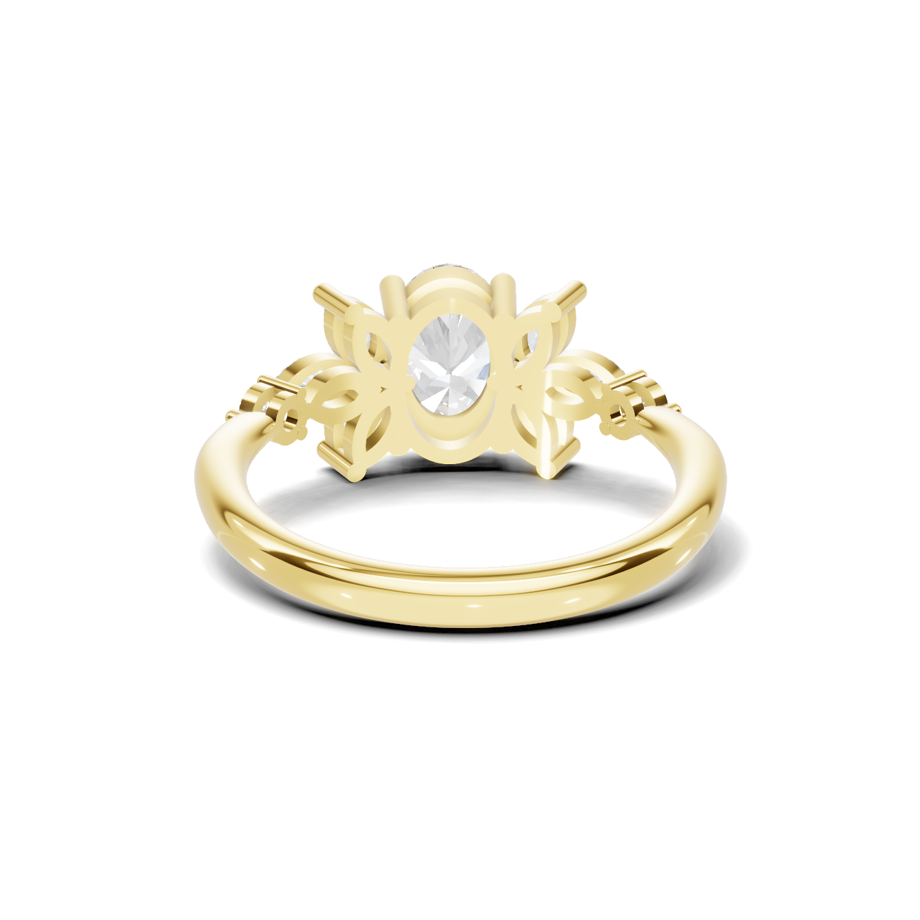 Floral Marquise Cluster Ring