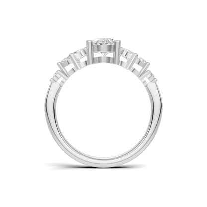 Floral Marquise Cluster Ring