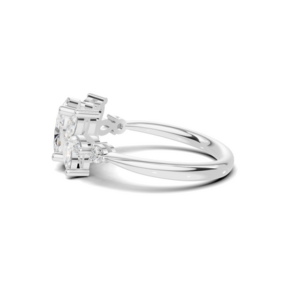 Floral Marquise Cluster Ring