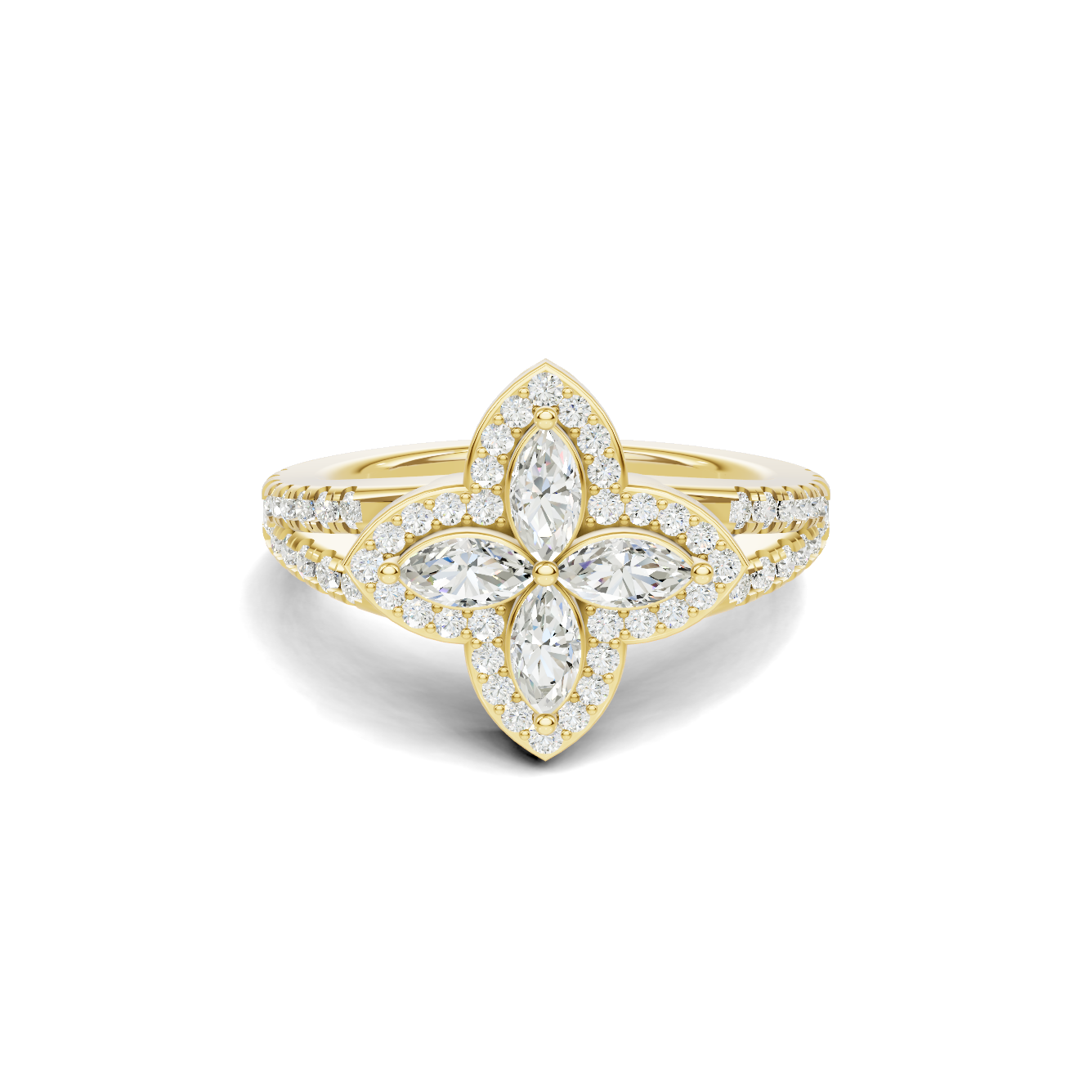 Floral Marquise Statement Ring