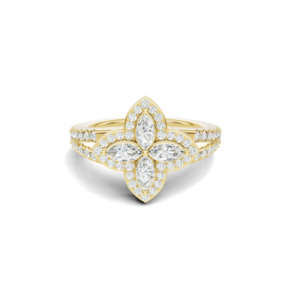 Floral Marquise Statement Ring