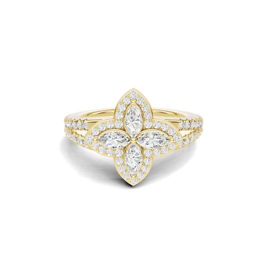 Floral Marquise Statement Ring