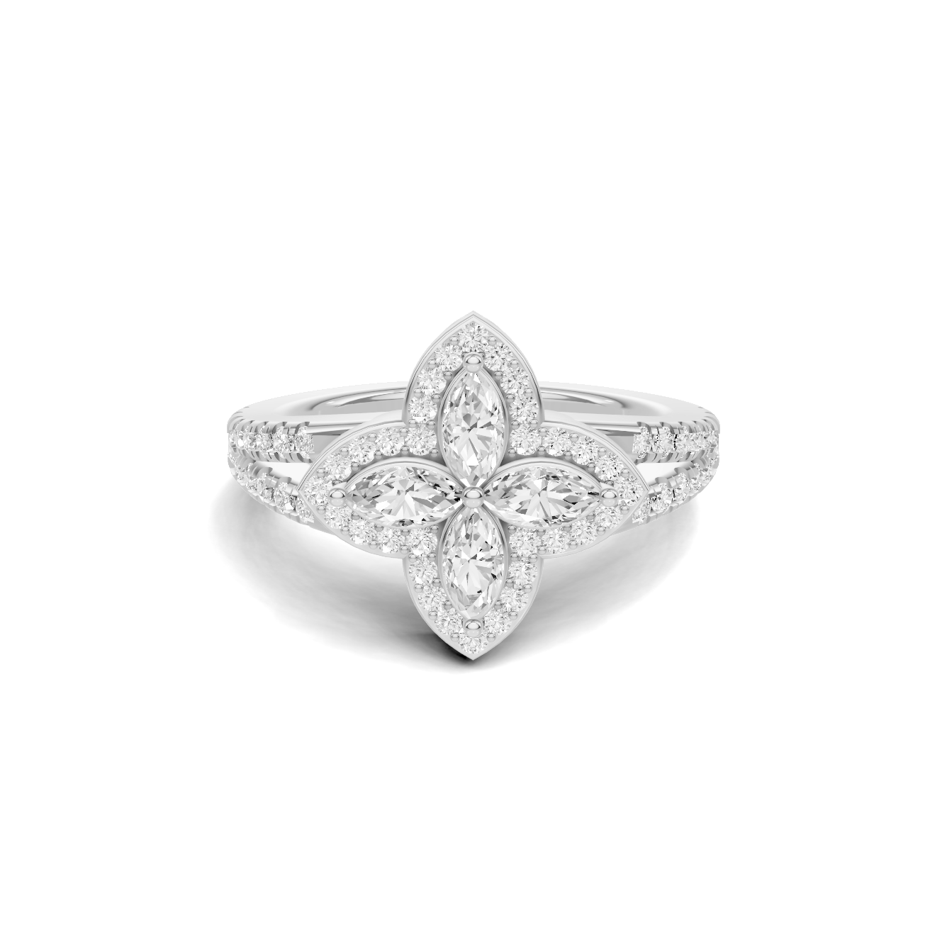 Floral Marquise Statement Ring