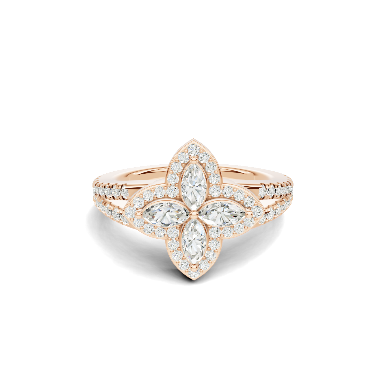 Floral Marquise Statement Ring