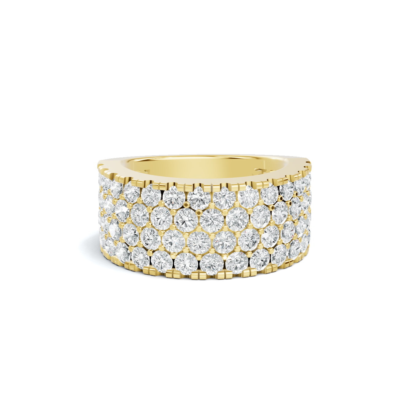 Four Row Pave Ring