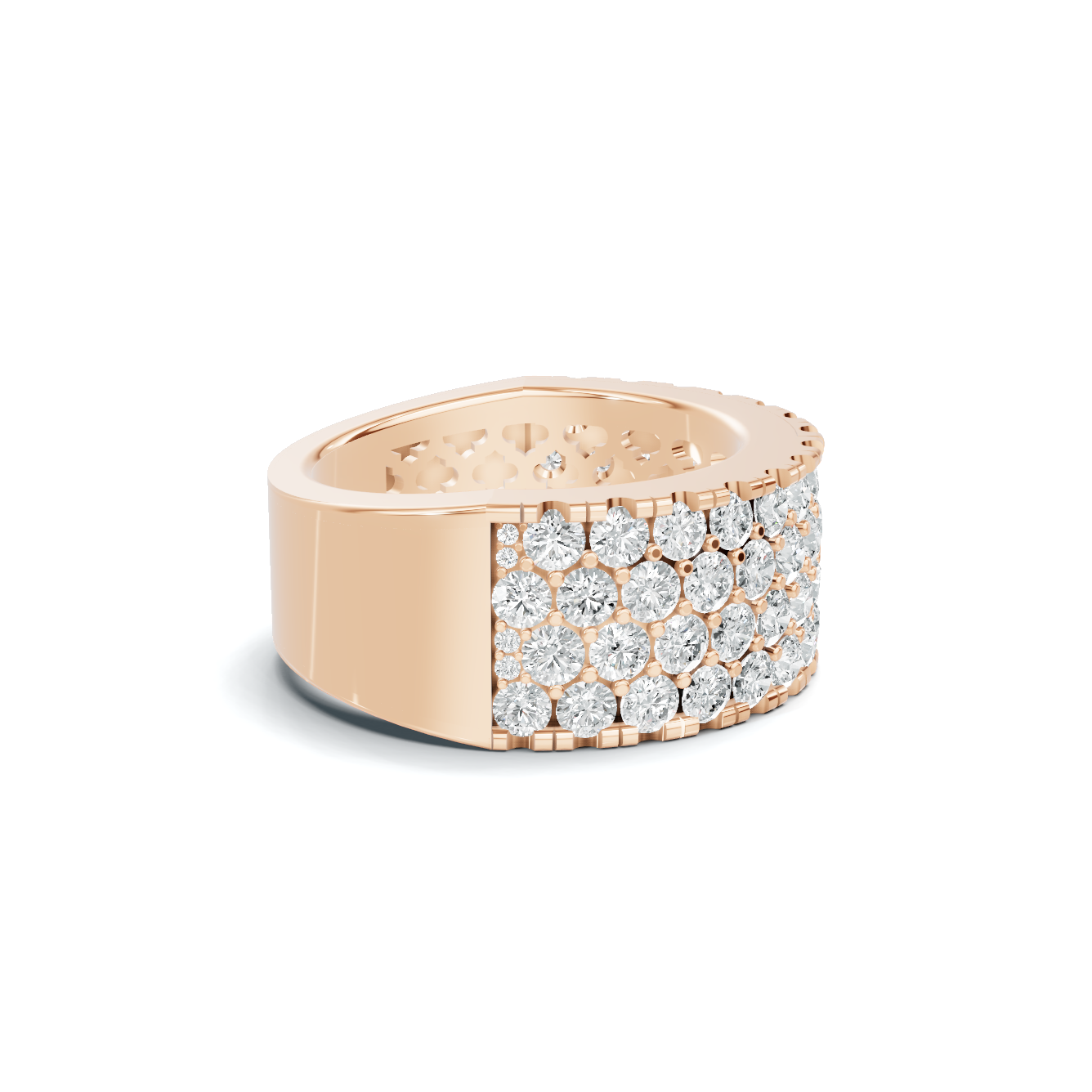 Four Row Pave Ring