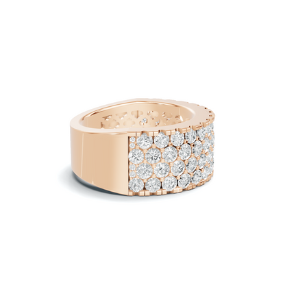 Four Row Pave Ring