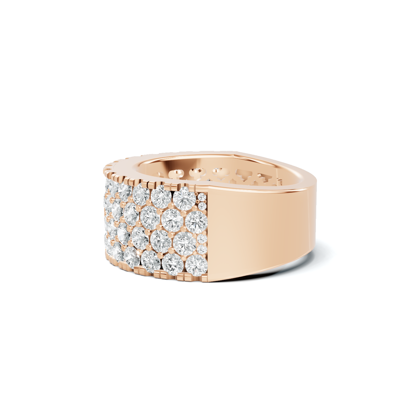 Four Row Pave Ring