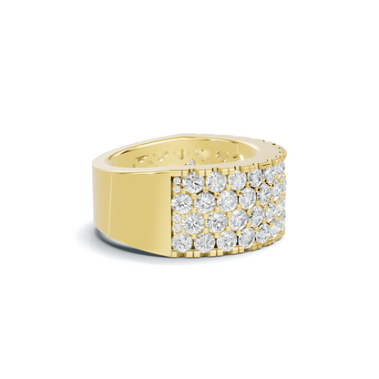 Four Row Pave Ring