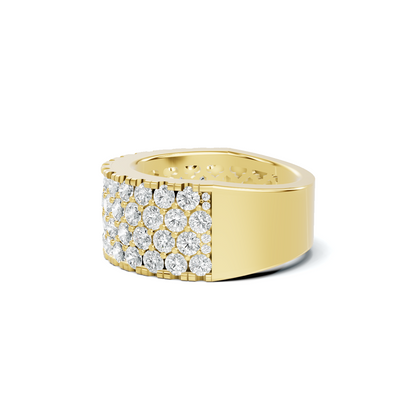 Four Row Pave Ring