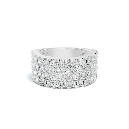 Four Row Pave Ring