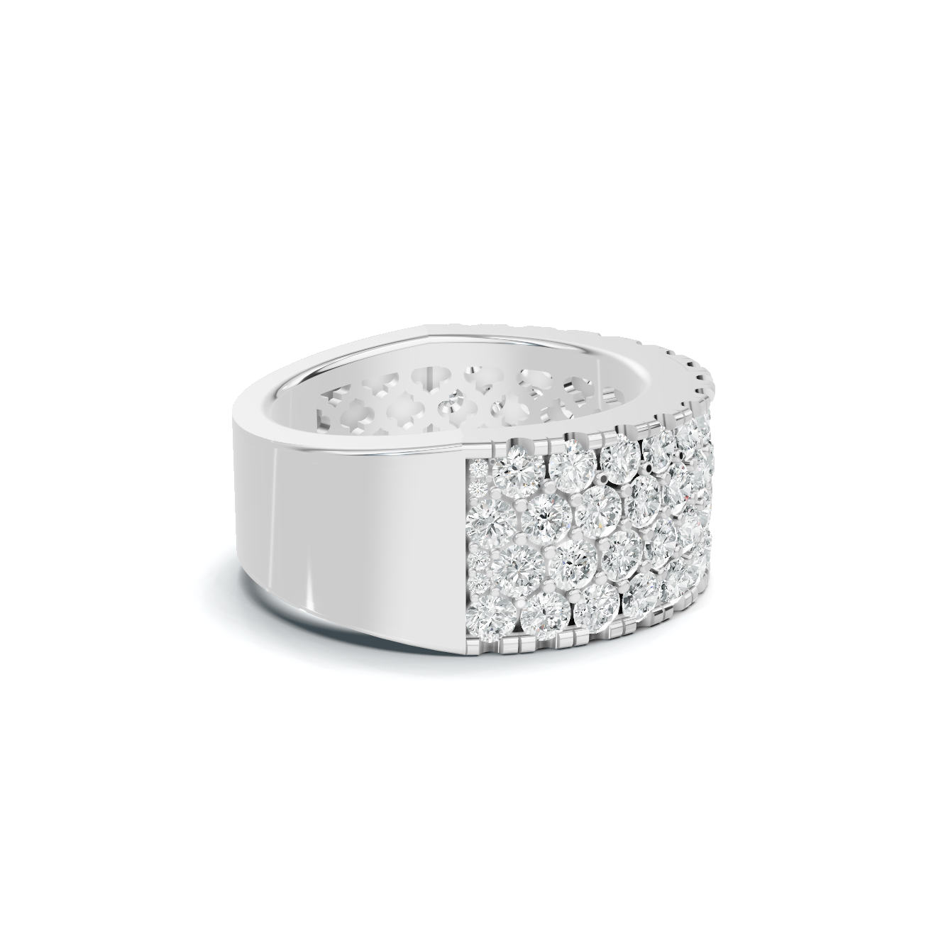 Four Row Pave Ring