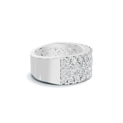 Four Row Pave Ring