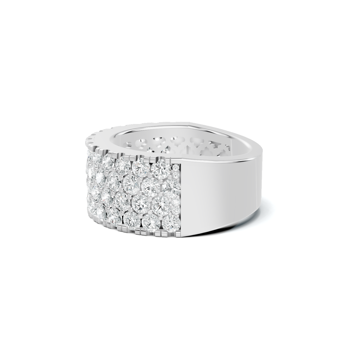 Four Row Pave Ring