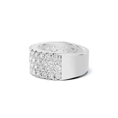 Four Row Pave Ring