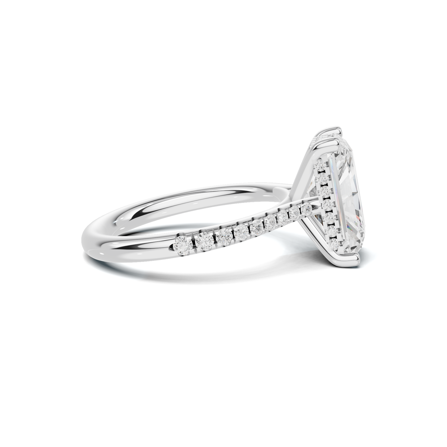 Gallery Pave Ring