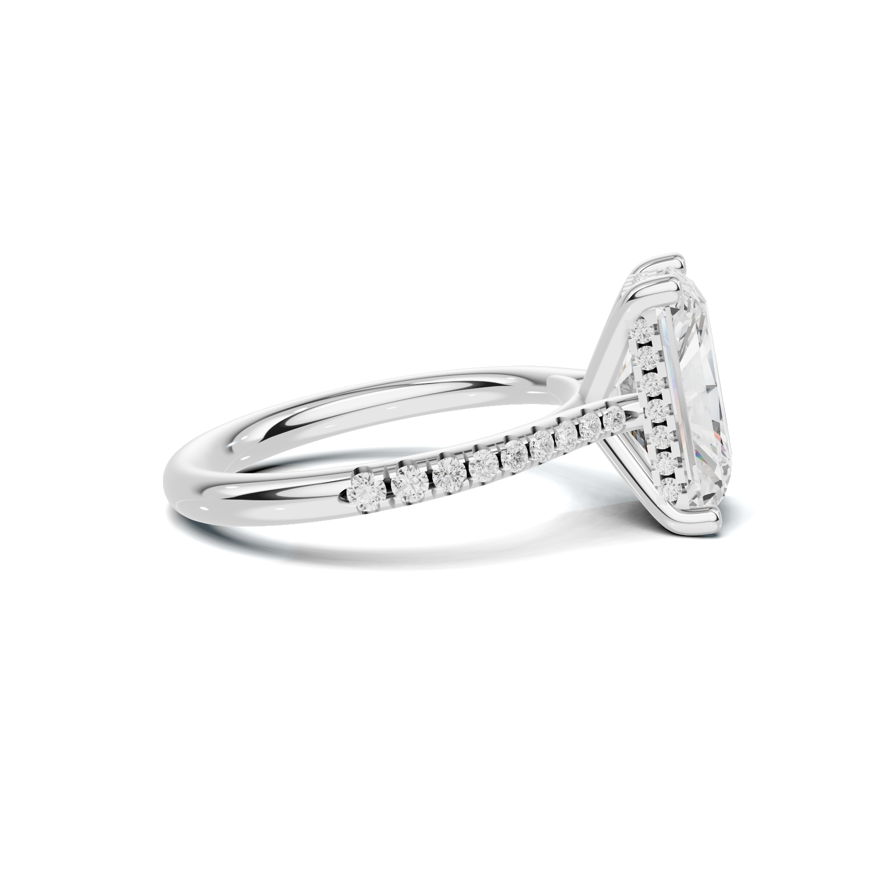 Gallery Pave Ring