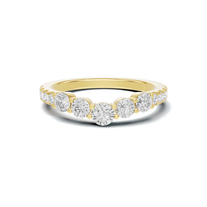 Graduated Scalloped Anniversary Ring