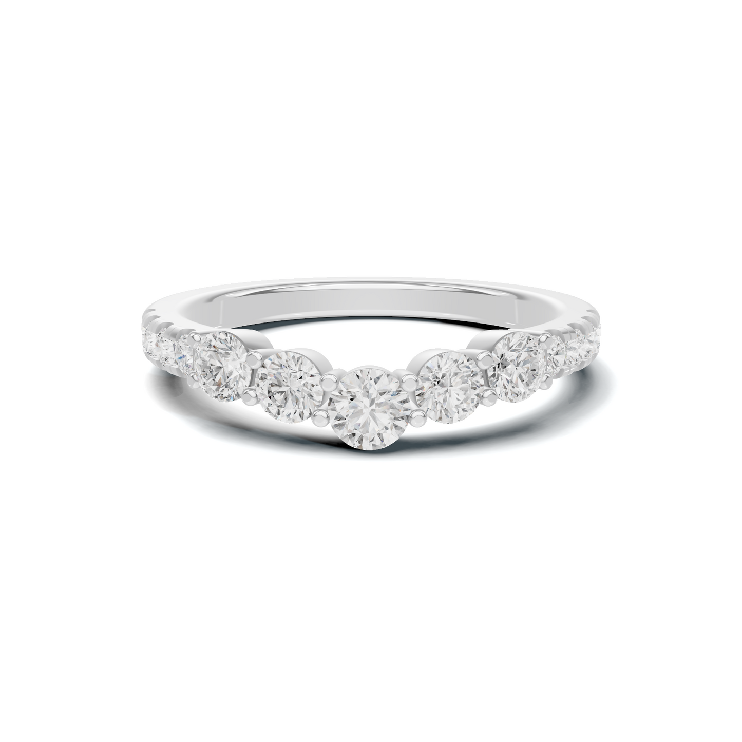 Graduated Scalloped Anniversary Ring