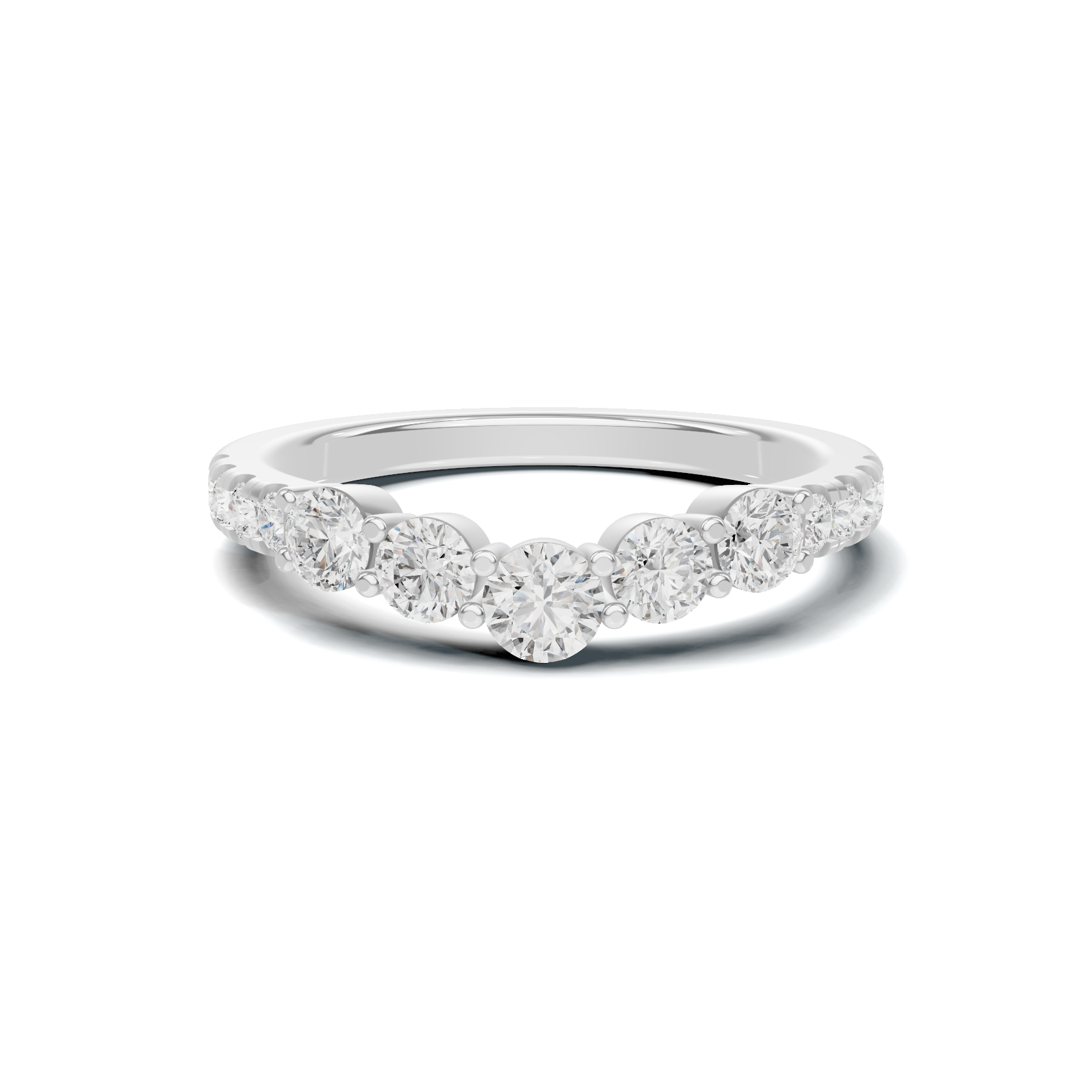 Graduated Scalloped Anniversary Ring