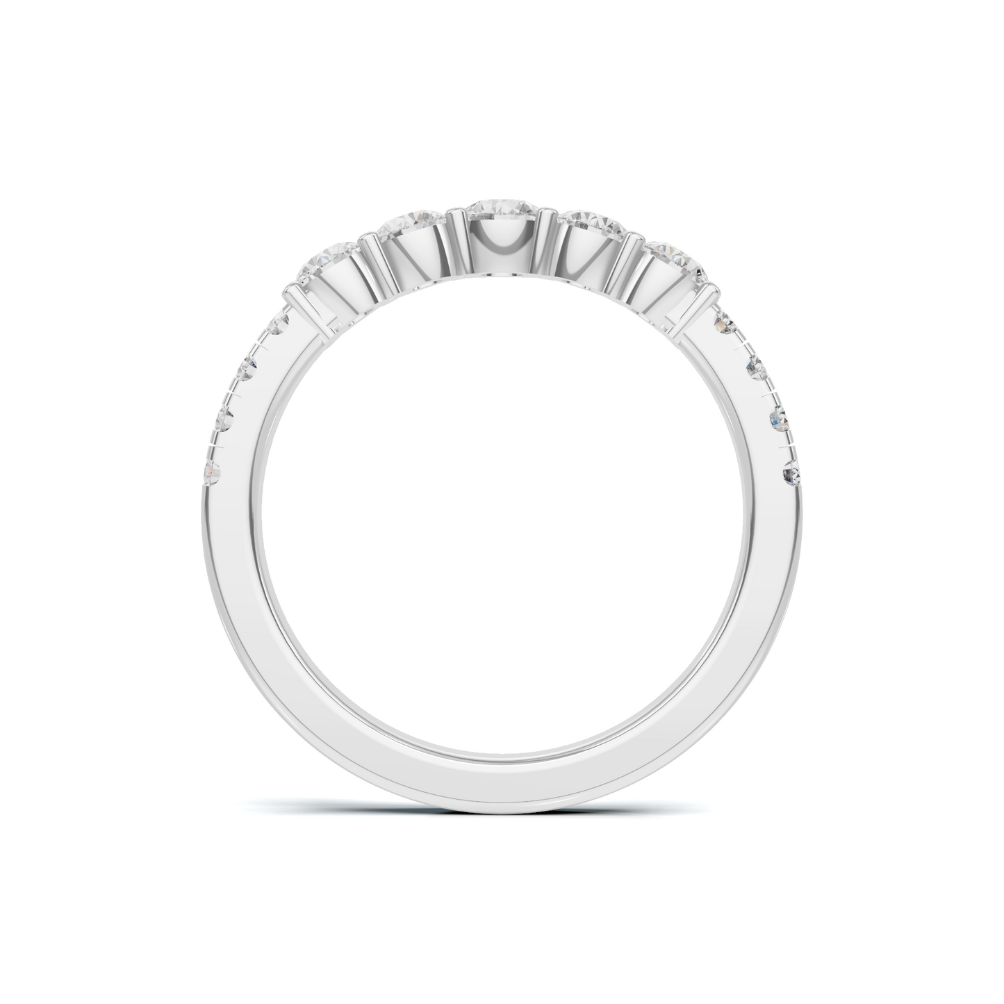 Graduated Scalloped Anniversary Ring