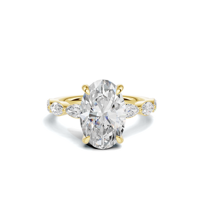 Grand Elegant Marquise Accented Ring