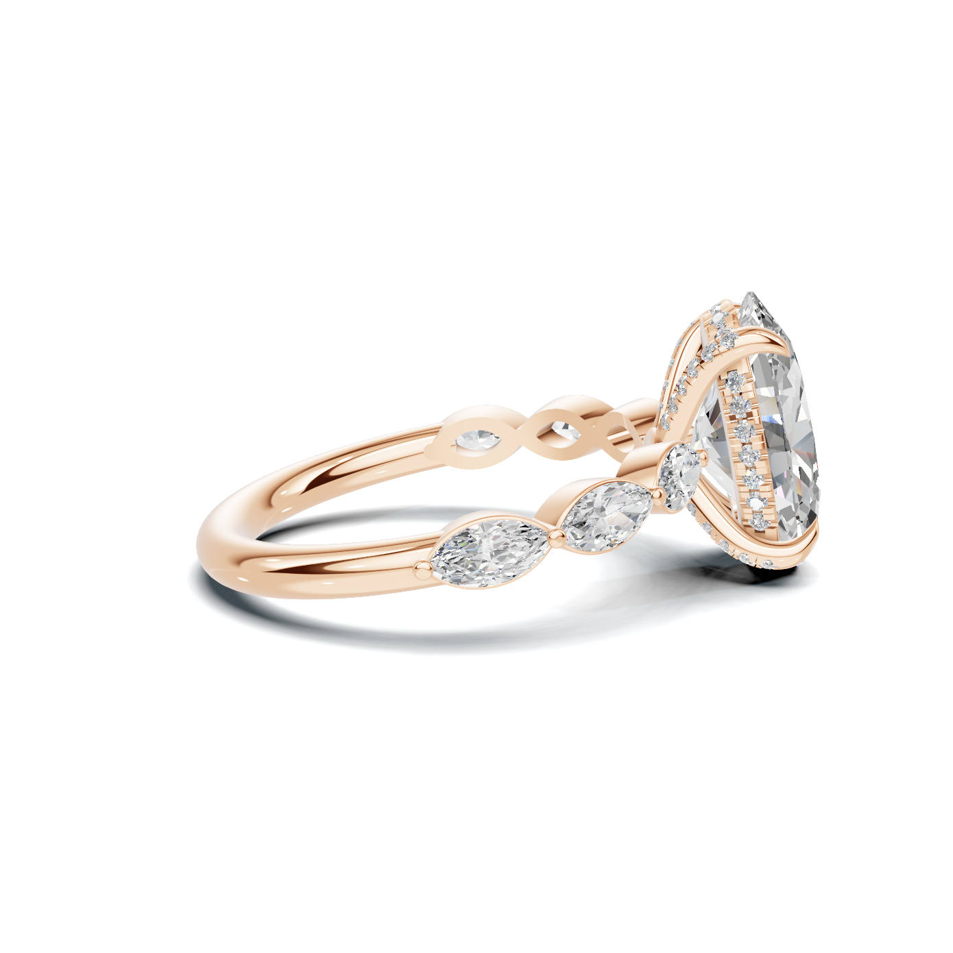 Grand Elegant Marquise Accented Ring