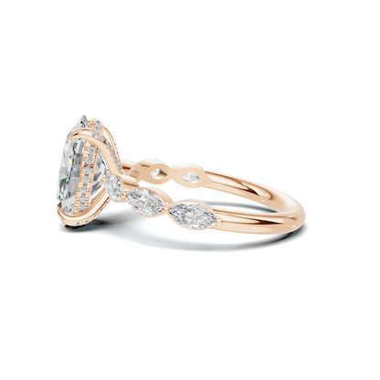 Grand Elegant Marquise Accented Ring