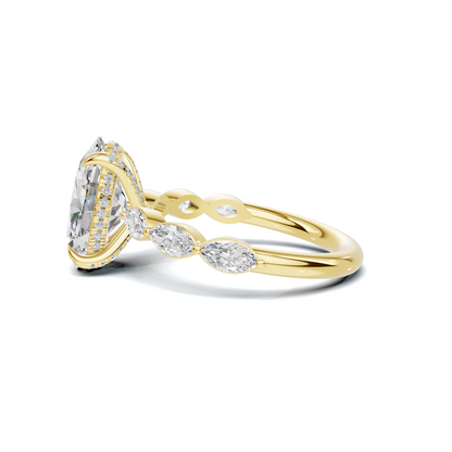Grand Elegant Marquise Accented Ring