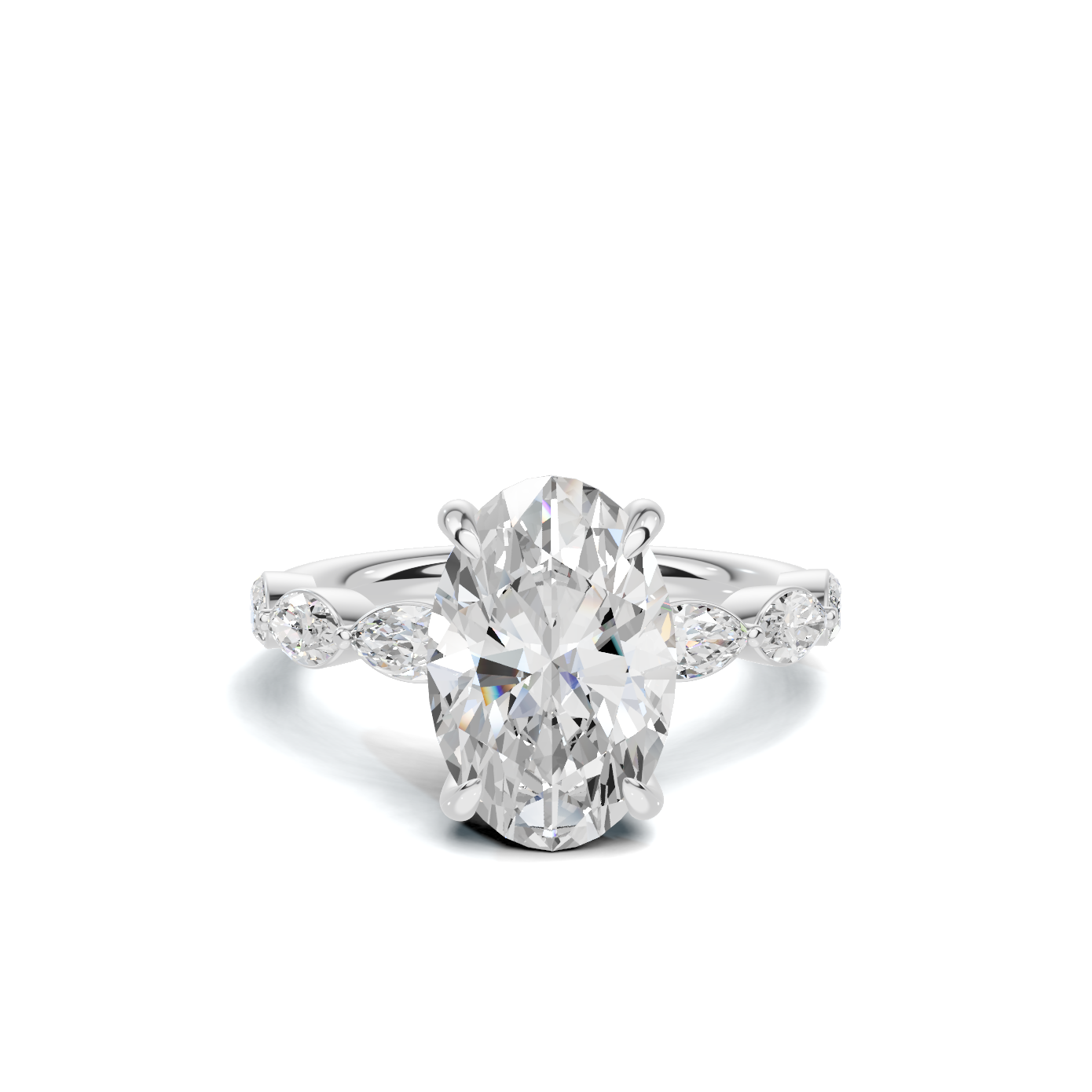 Grand Elegant Marquise Accented Ring