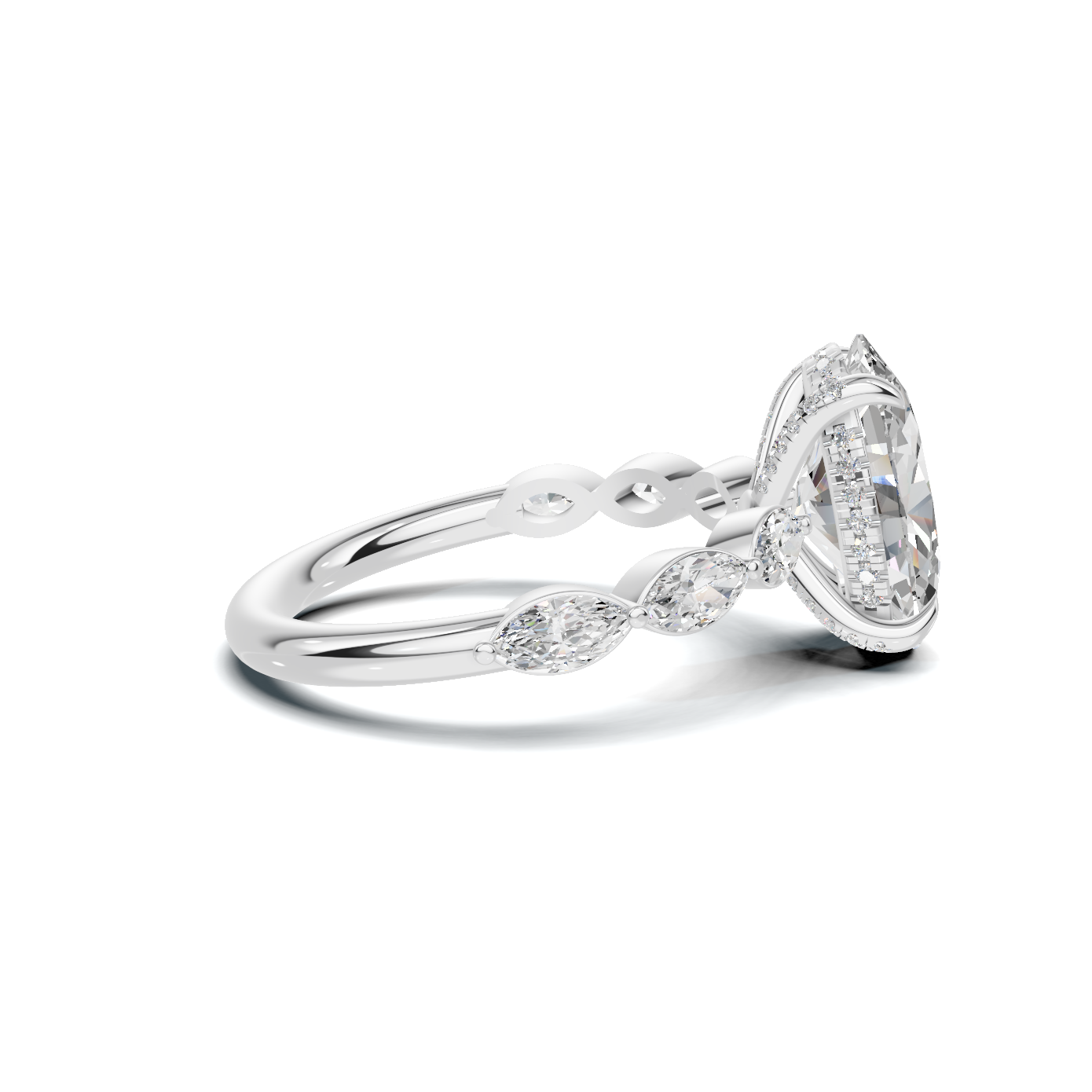 Grand Elegant Marquise Accented Ring