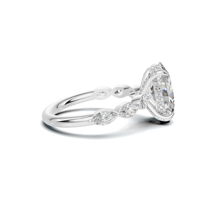 Grand Elegant Marquise Accented Ring
