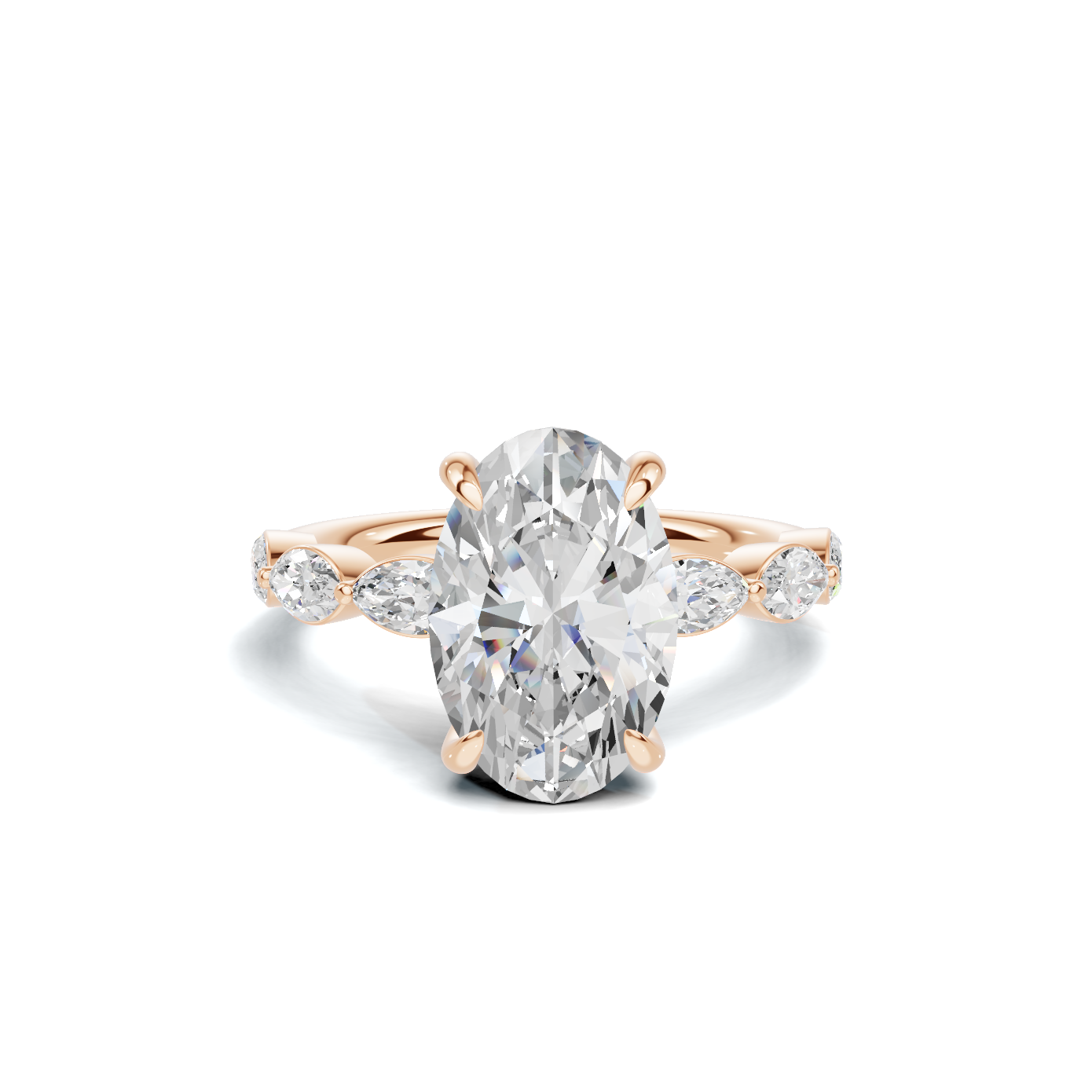 Grand Elegant Marquise Accented Ring
