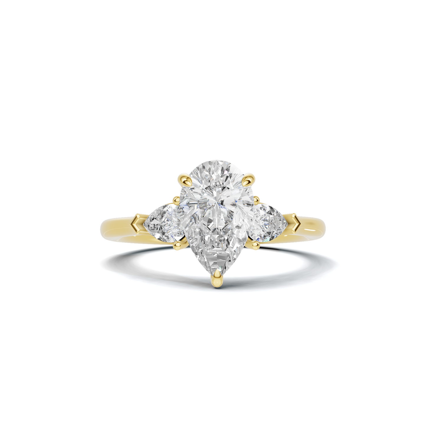 Grand Elegant Three Stone Ring