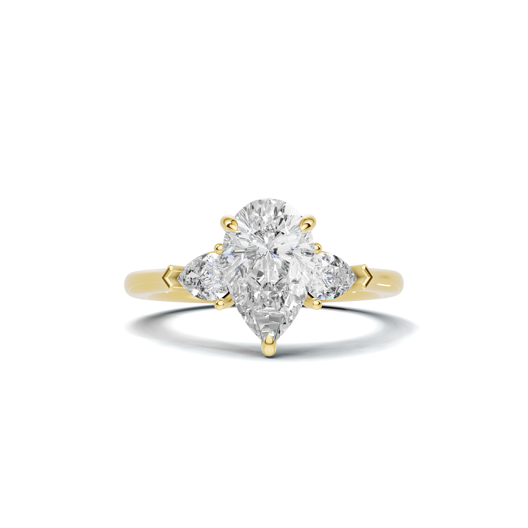 Grand Elegant Three Stone Ring