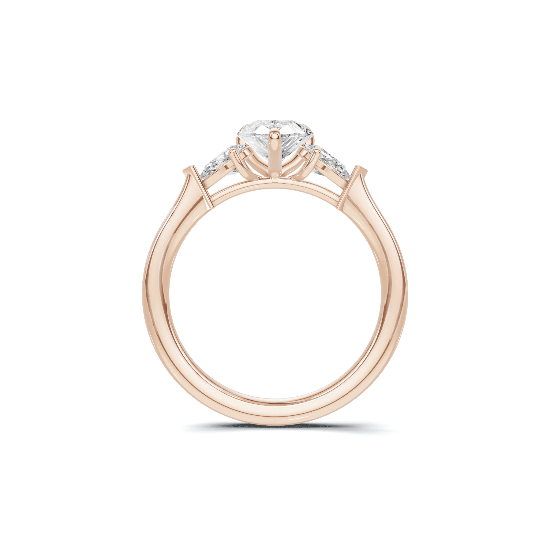Grand Elegant Three Stone Ring